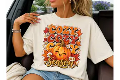 Cozy Season Pumpkin Fall PNG Shirt Desig Product Image 3