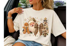 Retro Santa Gingerbread Christmas PNG Te Product Image 3