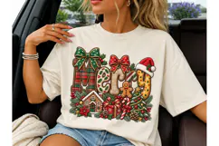 Merry Christmas Gingerbread PNG Tee Product Image 1