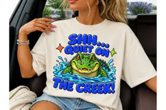 Shh Quiet On The Creek Alligator PNG Tee Product Image 1