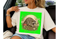 It's Ok To Be Weird Raccoon PNG Tee Product Image 6