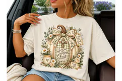 Faith Pumpkin Fall Christian PNG Tee Product Image 1