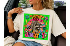 Be A Jimothy Raccoon Retro PNG Tee Product Image 6