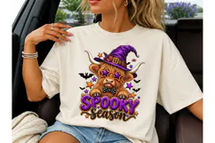 Spooky Season Highland Cow PNG Tee Product Image 3