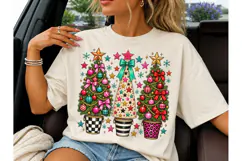 Christmas Trees Boho PNG Sublimation Tee Product Image 3