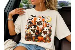Halloween Ghost Reading Books PNG Tee Product Image 1