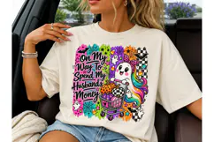 Halloween Ghost Shopping PNG Sublimation Product Image 1