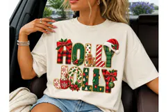 Holly Jolly Christmas PNG Sublimation Te Product Image 3