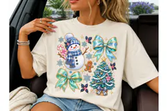 Christmas Snowman Bow PNG Sublimation Product Image 3