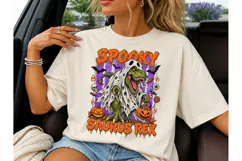 Spooky Saurus Rex Halloween PNG Tee Product Image 3