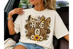 Cheer Mom Leopard PNG Sublimation Tee Product Image 1