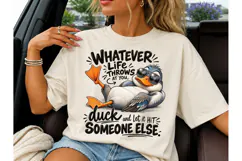 Funny Duck Whatever Life PNG Shirt Product Image 1