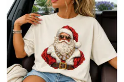 Cool Santa Claus PNG Christmas Tee Desig Product Image 3