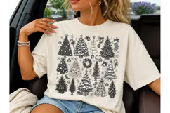 Christmas Trees Collage PNG Shirt Design Product Image 1