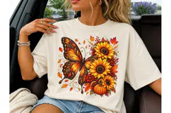 Fall Butterfly Sunflower PNG Sublimation Product Image 3