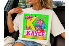 K is for Kayce Back to School PNG Tee Product Image 6