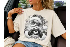 Cool Santa Leopard Hat PNG Shirt Design Product Image 3