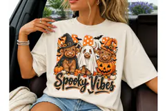 Spooky Vibes Highland Cow PNG Tee Product Image 3