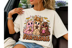 Pan-Tasmas Halloween Ghost PNG Tee Product Image 3