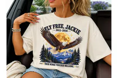 Fly Free Eagle Memorial PNG Shirt Design Product Image 3