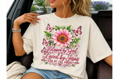 Blessed by God Floral PNG Shirt Design Product Image 3
