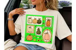 Fall Pumpkin Collage PNG Sublimation Tee Product Image 6