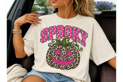 Spooky Leopard Pumpkin PNG Shirt Design Product Image 1