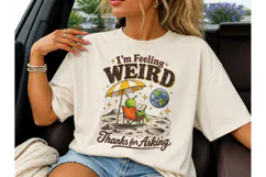 Feeling Weird Alien Moon PNG Shirt Desig Product Image 3