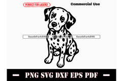 Dalmatian Dog Begging Design SVG PNG DXF EPS PDF Product Image 1