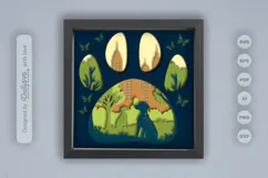 Dalmatian Dog Sitting at the Park Layered Papercut Product Image 1