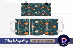 Floral pattern flowers and leaves for mug design Product Image 1