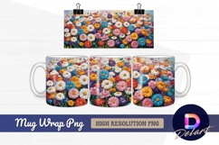 Colorful daisy flower field Mug Wrap PNG Product Image 1