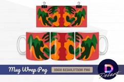 Abstract symmetrical background design Mug Wrap PNG Product Image 1