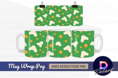 Retro green pattern with shapes Mug Wrap PNG Product Image 1