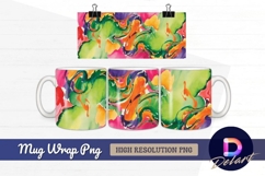 Abstract watercolor painting for mug design png Product Image 1