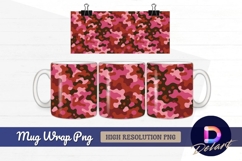Pink and brown camouflage pattern mug design png Product Image 1