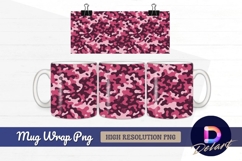 Pink camouflage seamless pattern mug design png Product Image 1