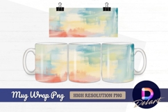Abstract watercolor background with brush Mug Wrap PNG Product Image 1