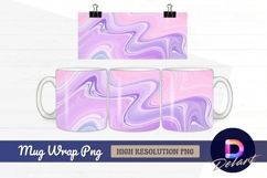 Pastel marble swirl pink purple Mug Wrap PNG Design Product Image 1