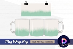 Minimalist mint green abstract grass Mug Wrap PNG Product Image 1