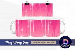 Pink drip design mug design png Product Image 1