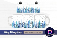 Hand drawn floral meadow in Mug Wrap PNG Product Image 1