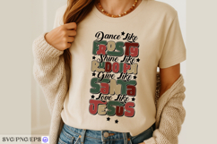 Dance Like Frosty Shine Like Rudolph SVG PNG T-shirt Design Product Image 4