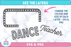 Dance teacher SVG logo Layers information