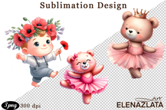 Animal clipart, Cute dancing animals Watercolor clipart Product Image 1