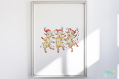 Dancing Animals Christmas Watercolor Product Image 2