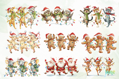 Dancing Animals Christmas Watercolor Product Image 8