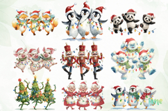 Dancing Animals Christmas Watercolor Product Image 7