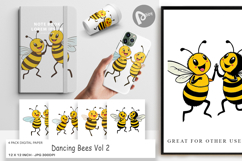 Digital Paper Dancing Bees Product Image 1