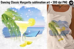 Dancing Classic Margarita on the Beach, 300 dpi PNG Product Image 1